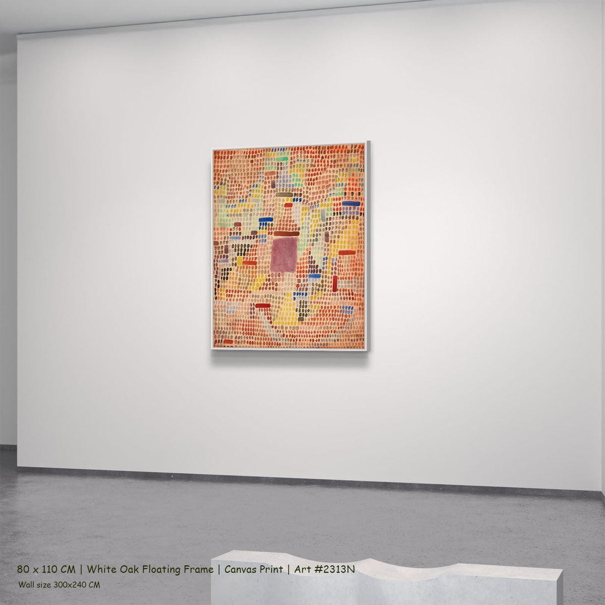 Paul Klee, Mit dem Eingang — 80x110 white oak floating frame 1