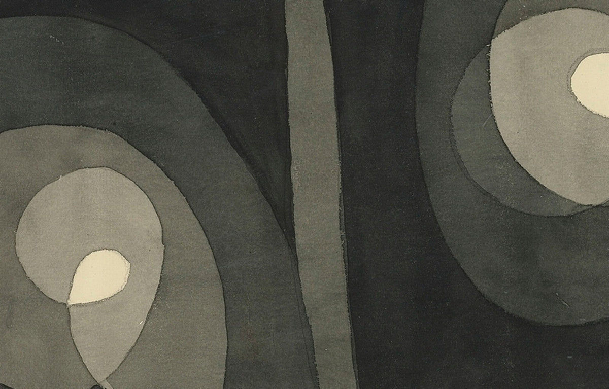 Paul Klee — Spiral Screw Flowers III canvas — close-up detail of the framed canvas print