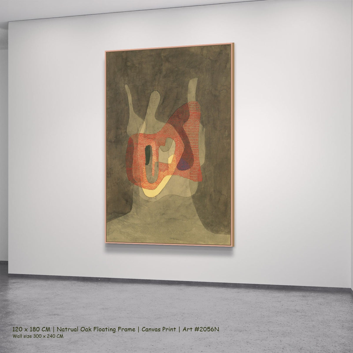 Paul Klee, The Protector — 120x180 natural oak floating frame 2