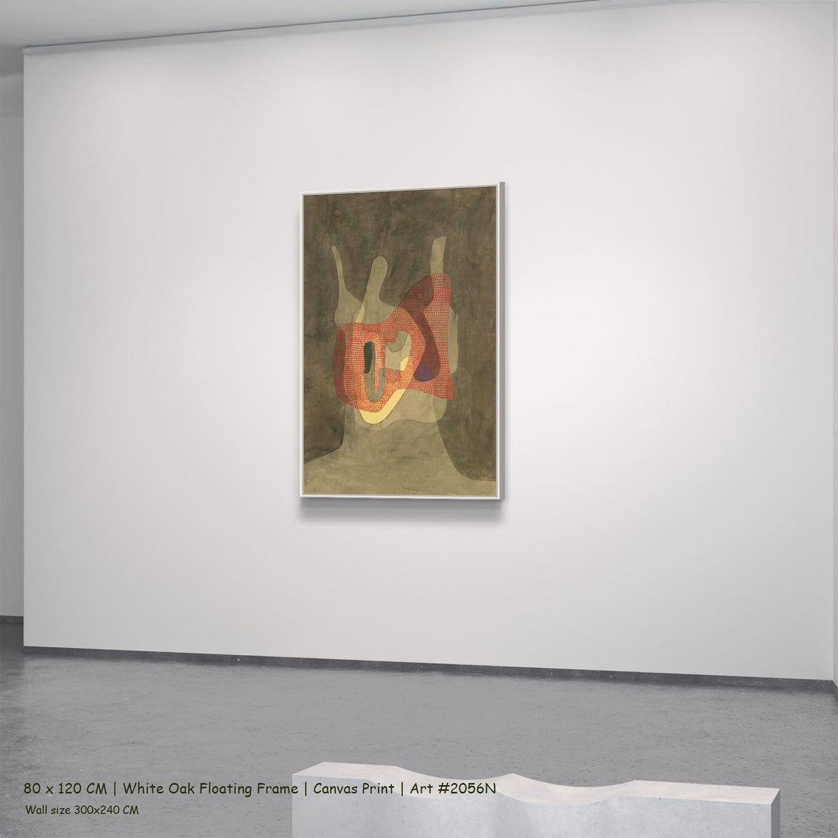 Paul Klee, The Protector — 80x120 white oak floating frame 1