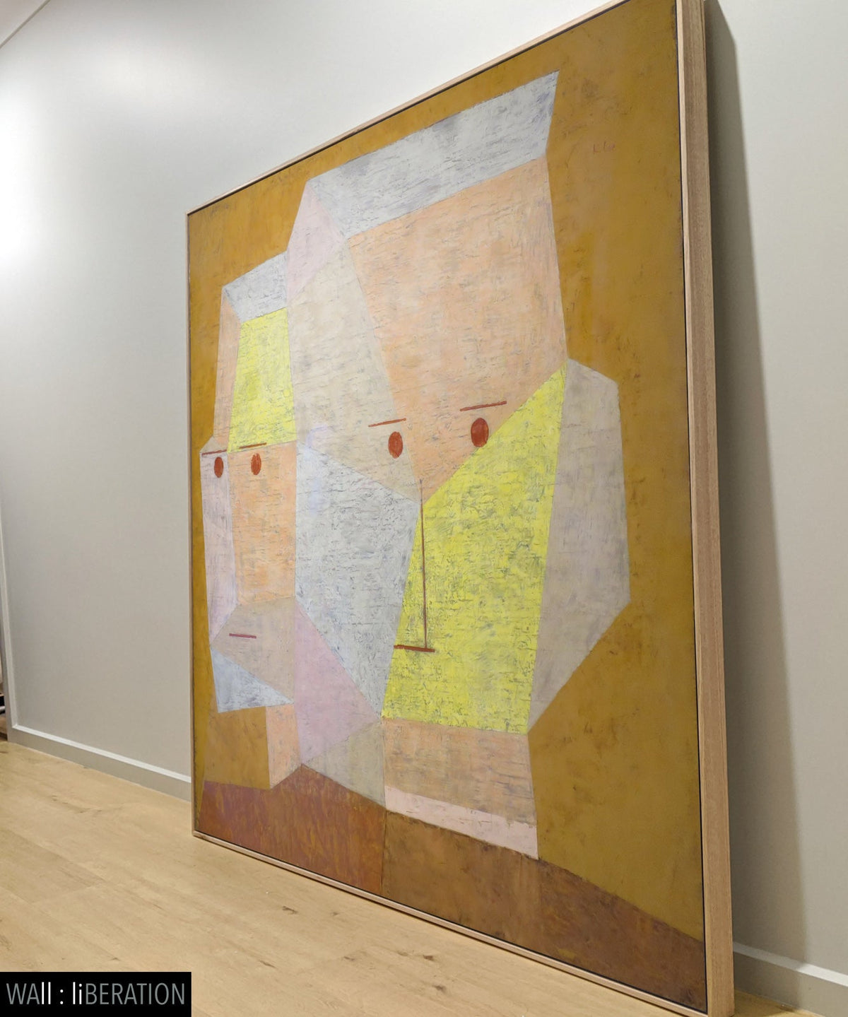 Paul Klee — Two Heads canvas — close-up detail of the framed canvas print