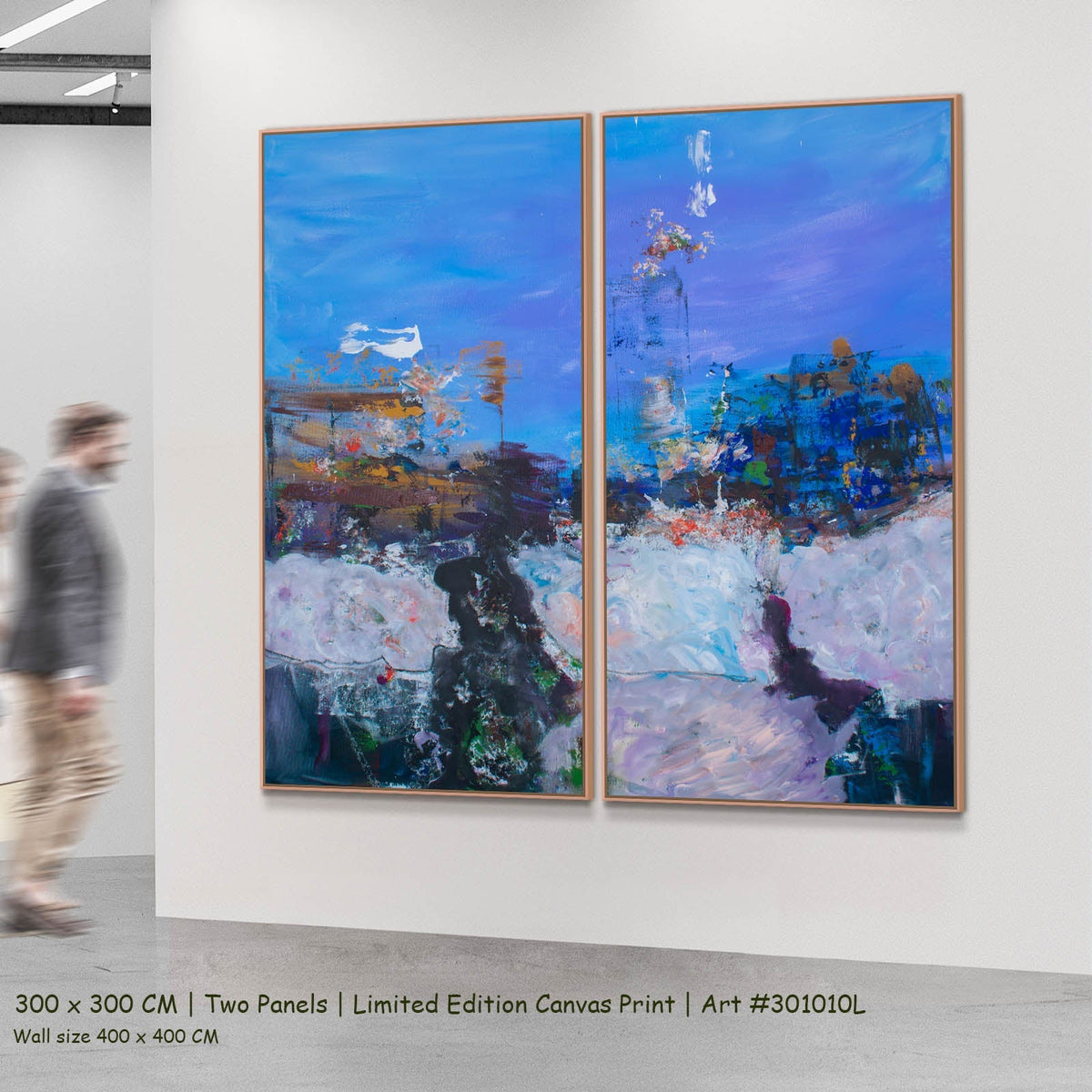 Summer Jiang — Holding On Contemporary two-panel canvas wall art set, 300 × 300 cm