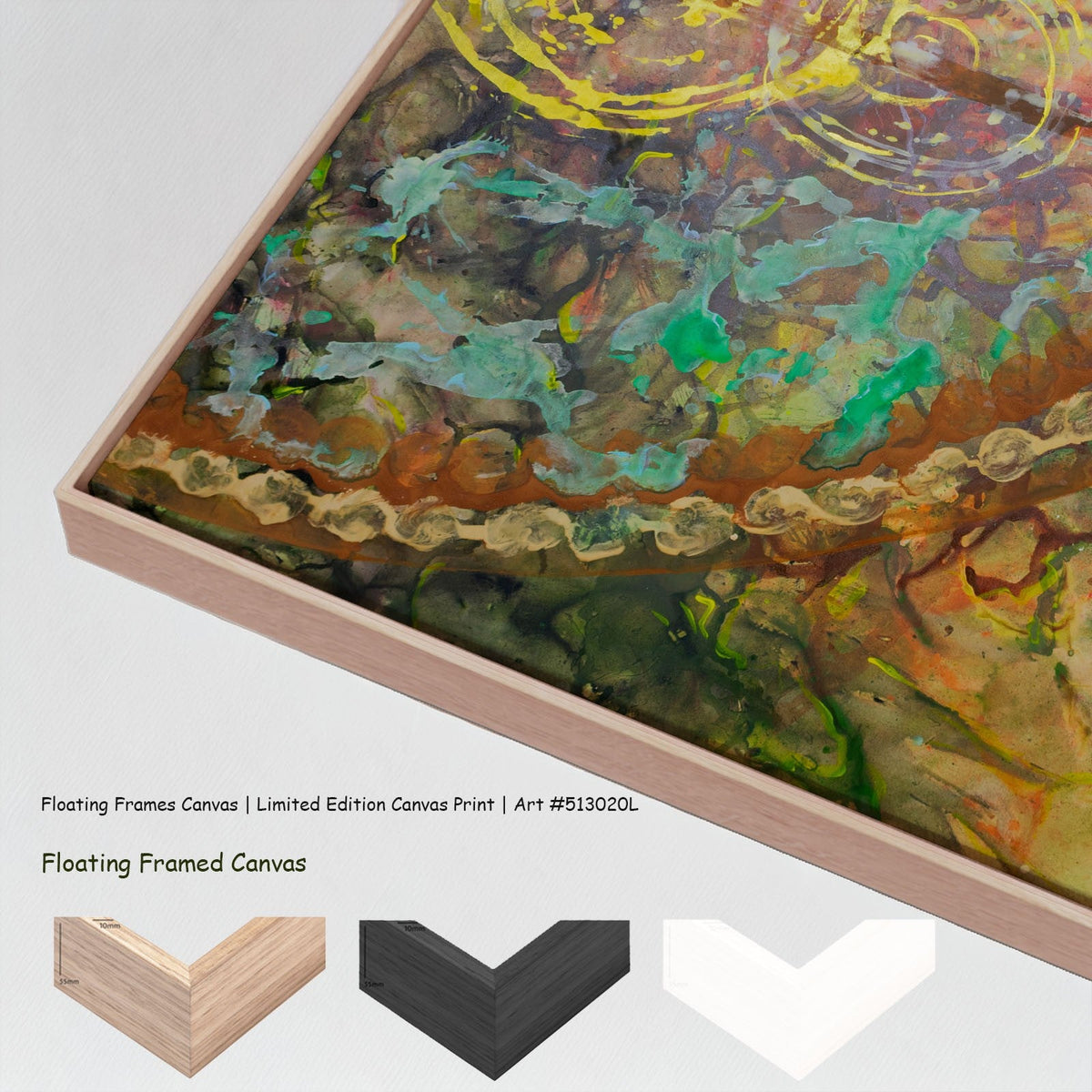 Summer Jiang — π of Life Oversized canvas wall art with floating frame options