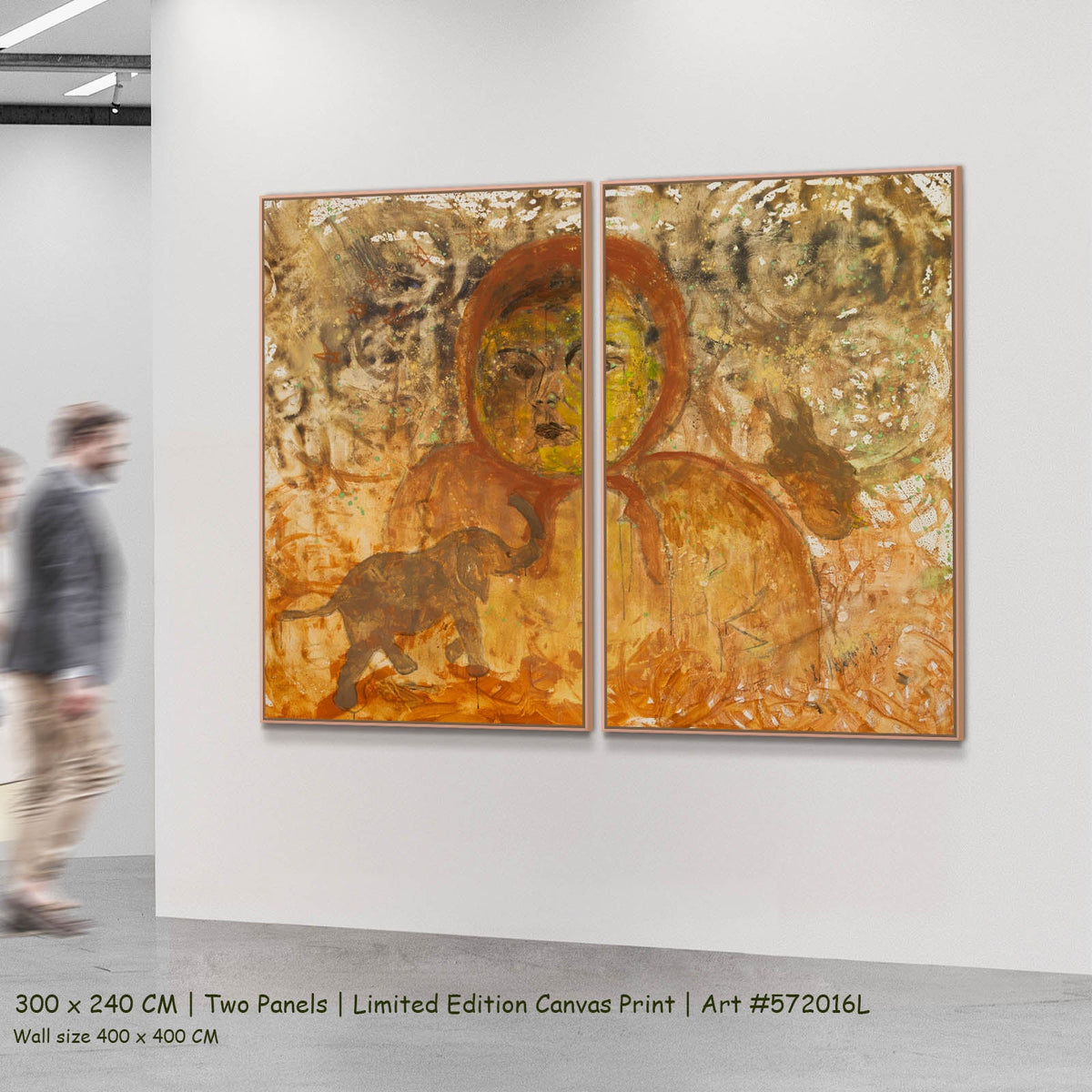 Summer Jiang — The Home I Don't Belong Modern two-panel canvas wall art set, 300 × 240 cm