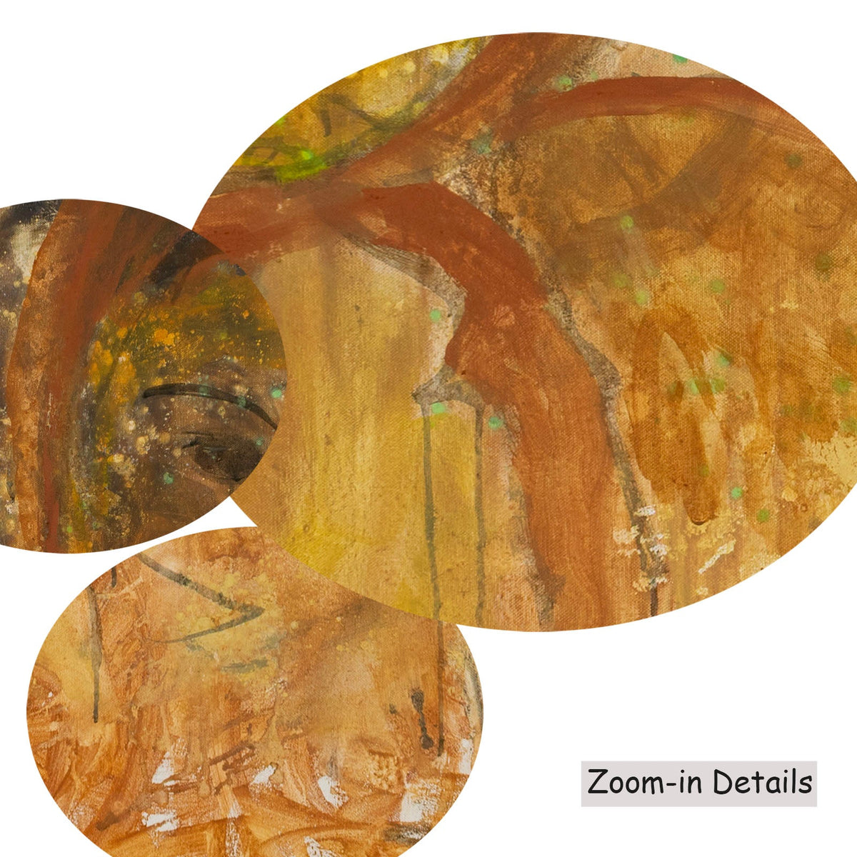 Summer Jiang — The Home I Don't Belong canvas — close-up of brushwork texture and surface