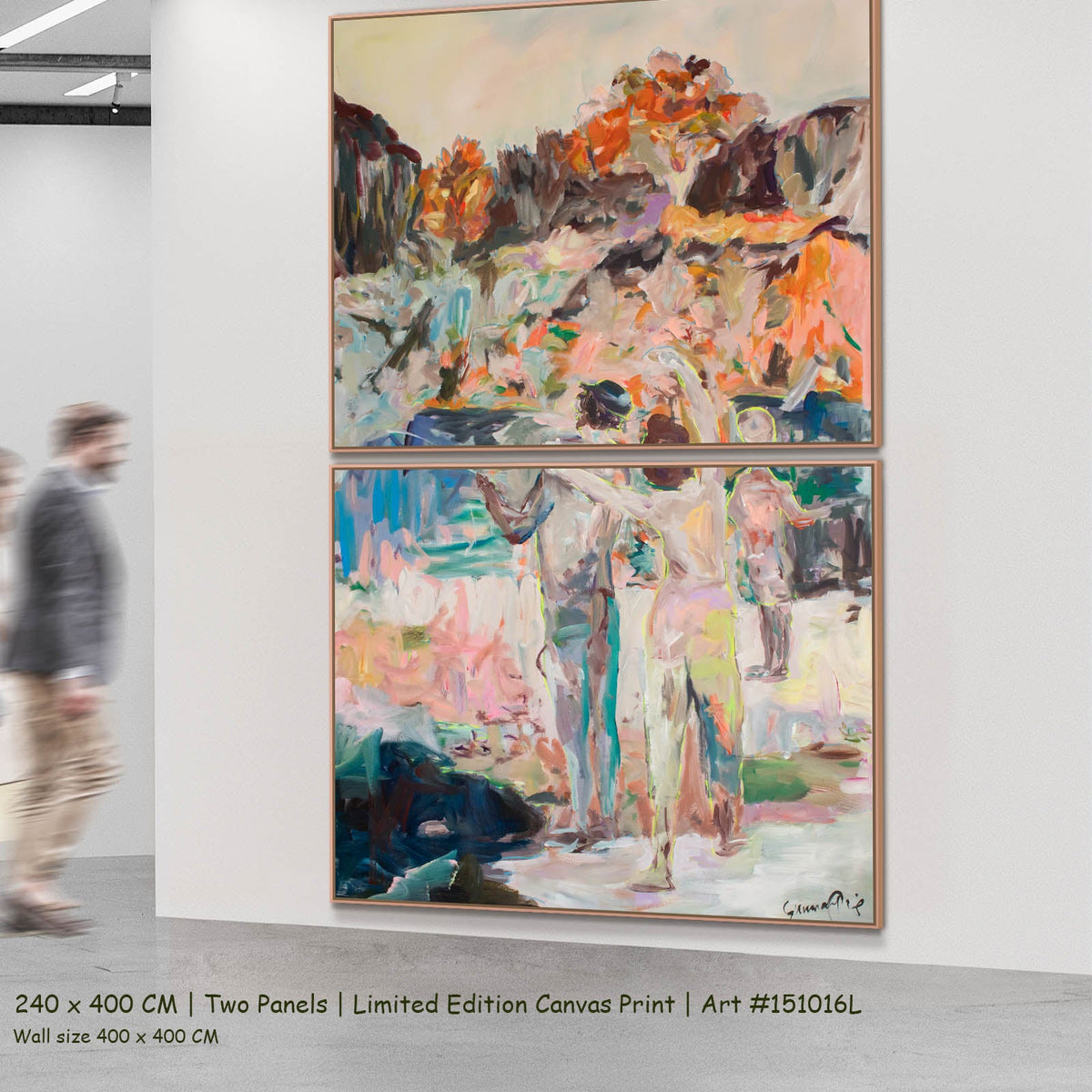 Summer Jiang — The Life I Planned Extra Large Modern two-panel canvas wall art set
