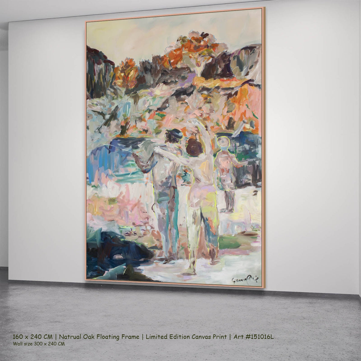 Summer Jiang — The Life I Planned Modern canvas wall art in a natural oak floating frame, 160 × 240 cm