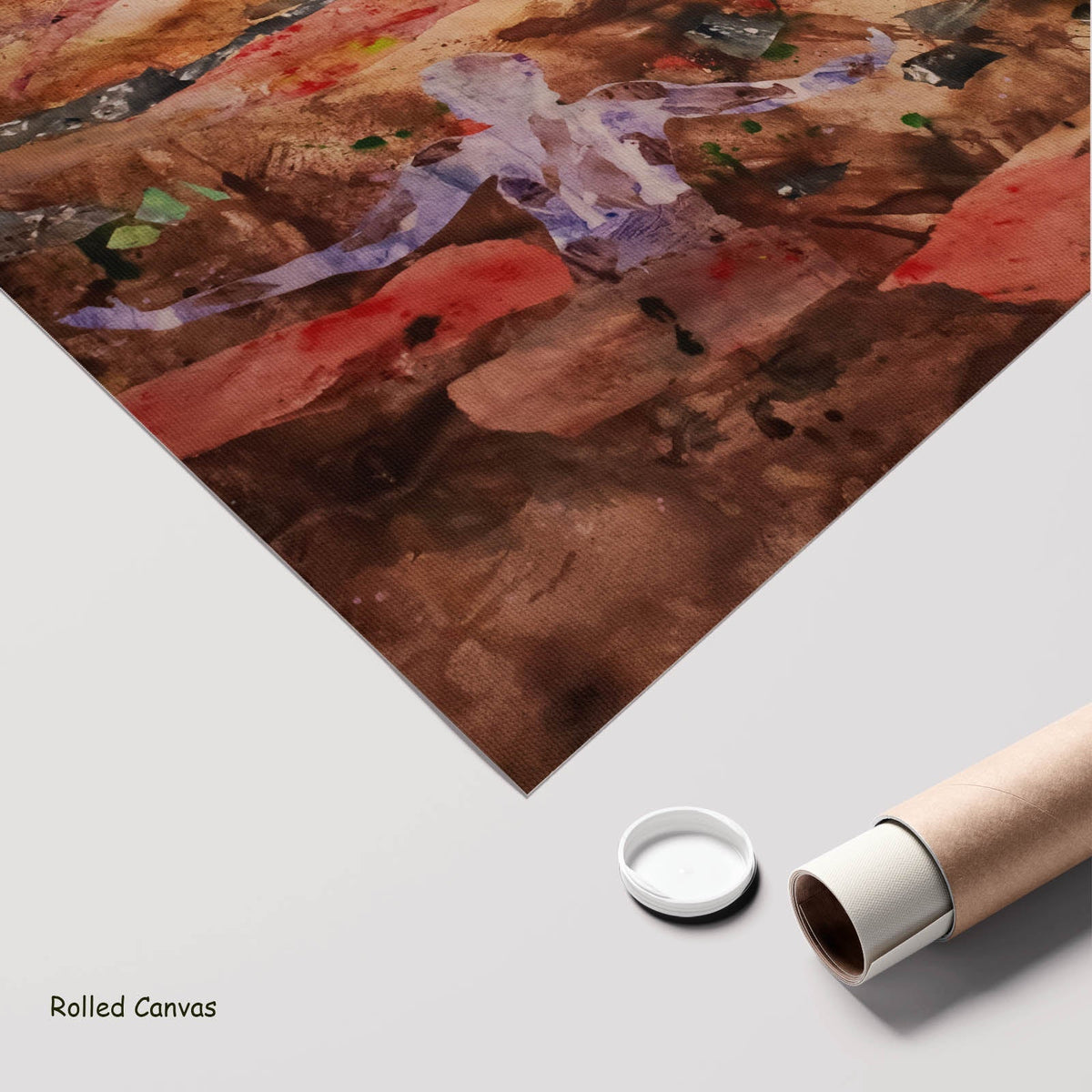 Summer Jiang — Walk Through Dawn Oversized Modern art as a rolled canvas print