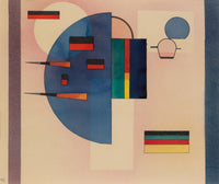 Large blue and red Modern Abstract canvas print of Composition with Blue Semicircle by Wassily Kandinsky