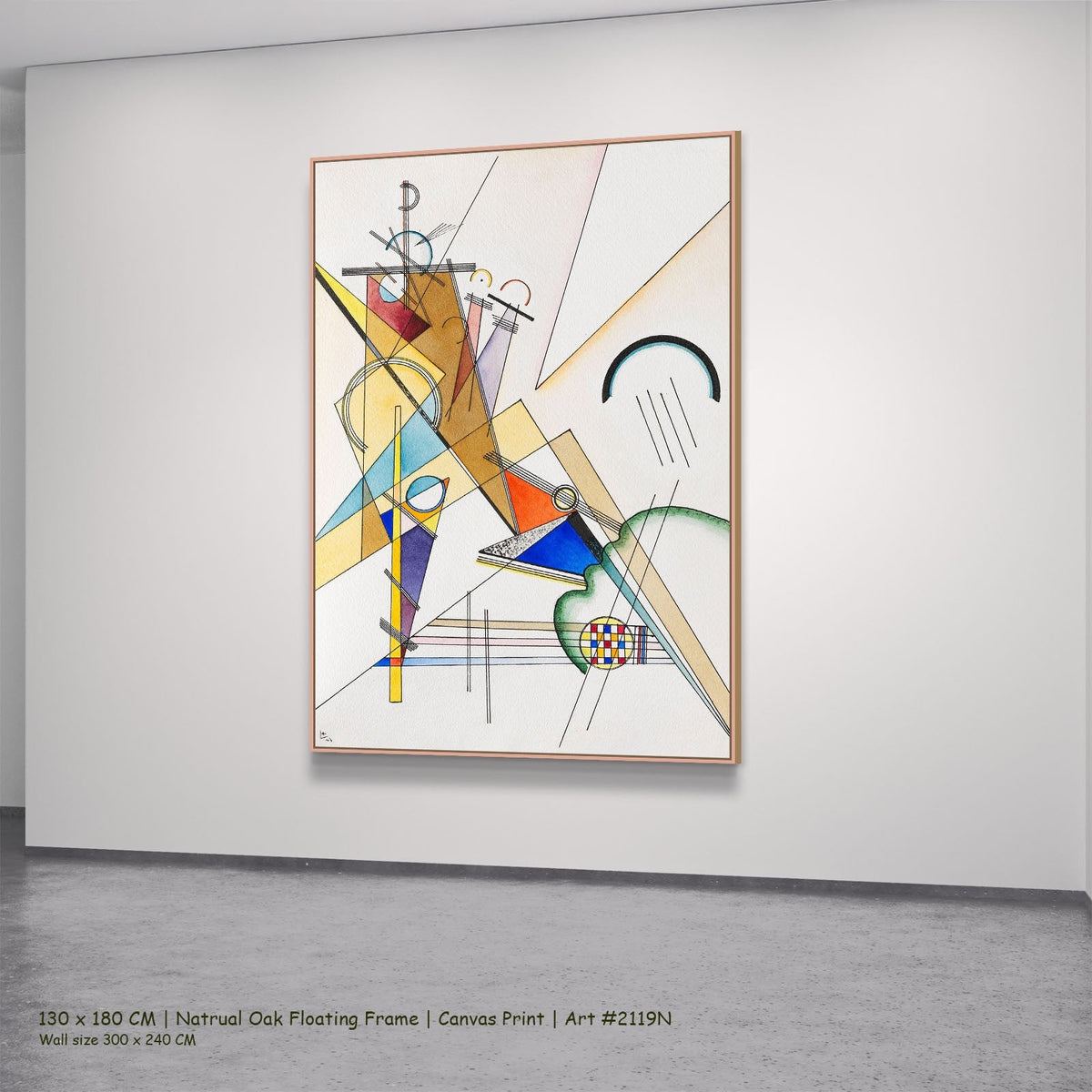 Wassily Kandinsky, Gewebe — 130x180 natural oak floating frame 2