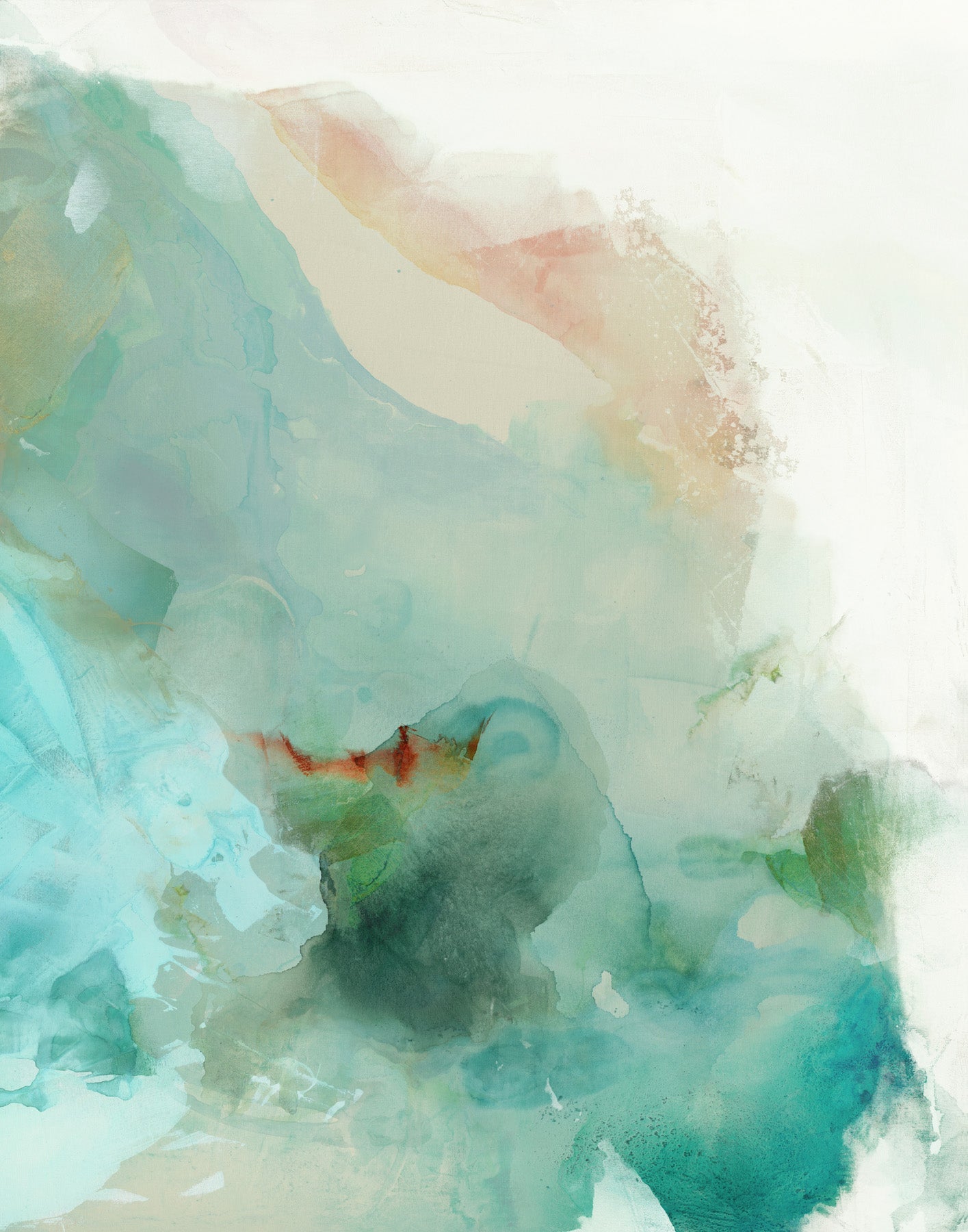 Mystic blue | Ice cap watercolor painting #1003-188