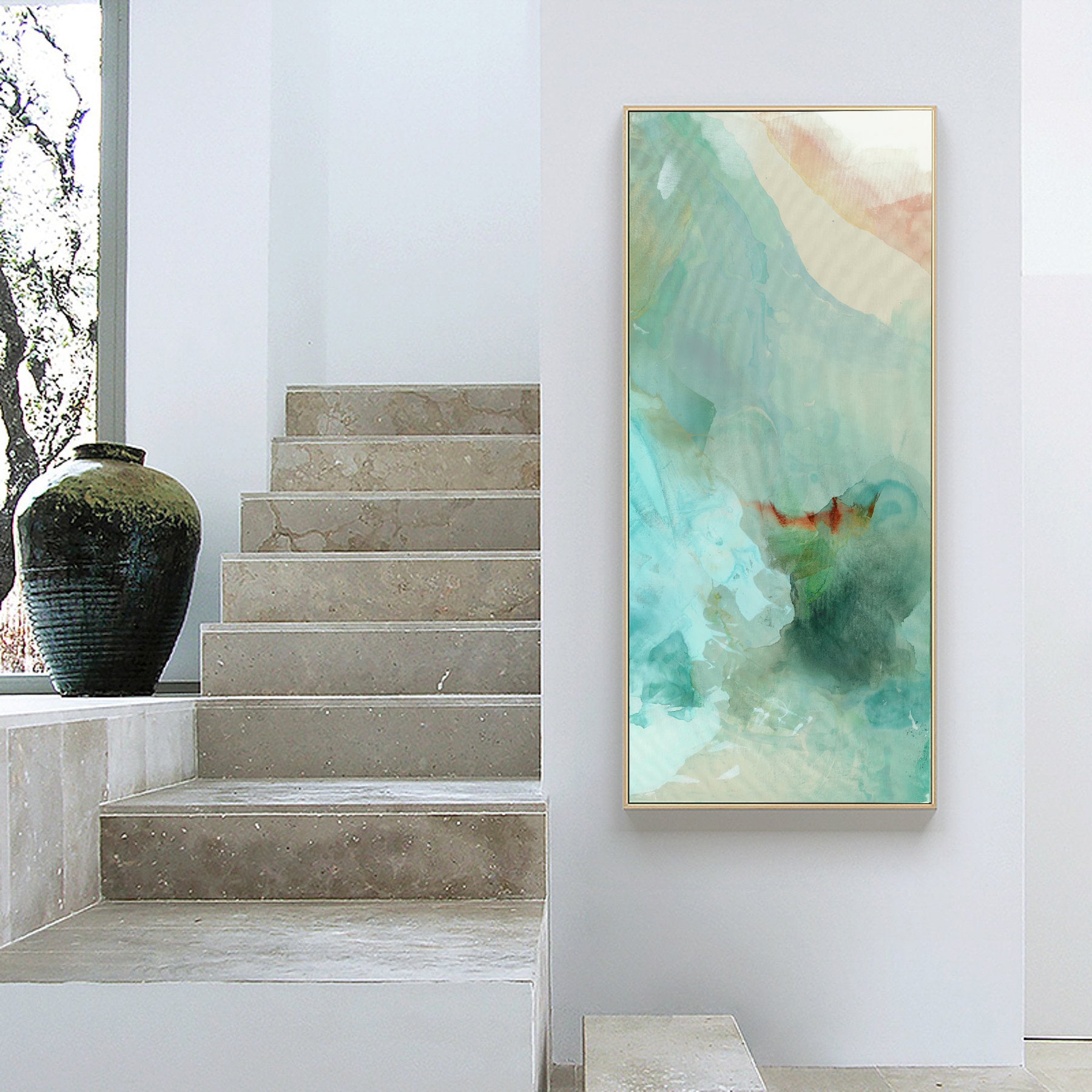 Mystic blue | Ice cap watercolor painting #1003-188