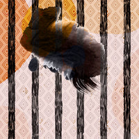 Uncontainable Rabbit — Large Abstract canvas wall art