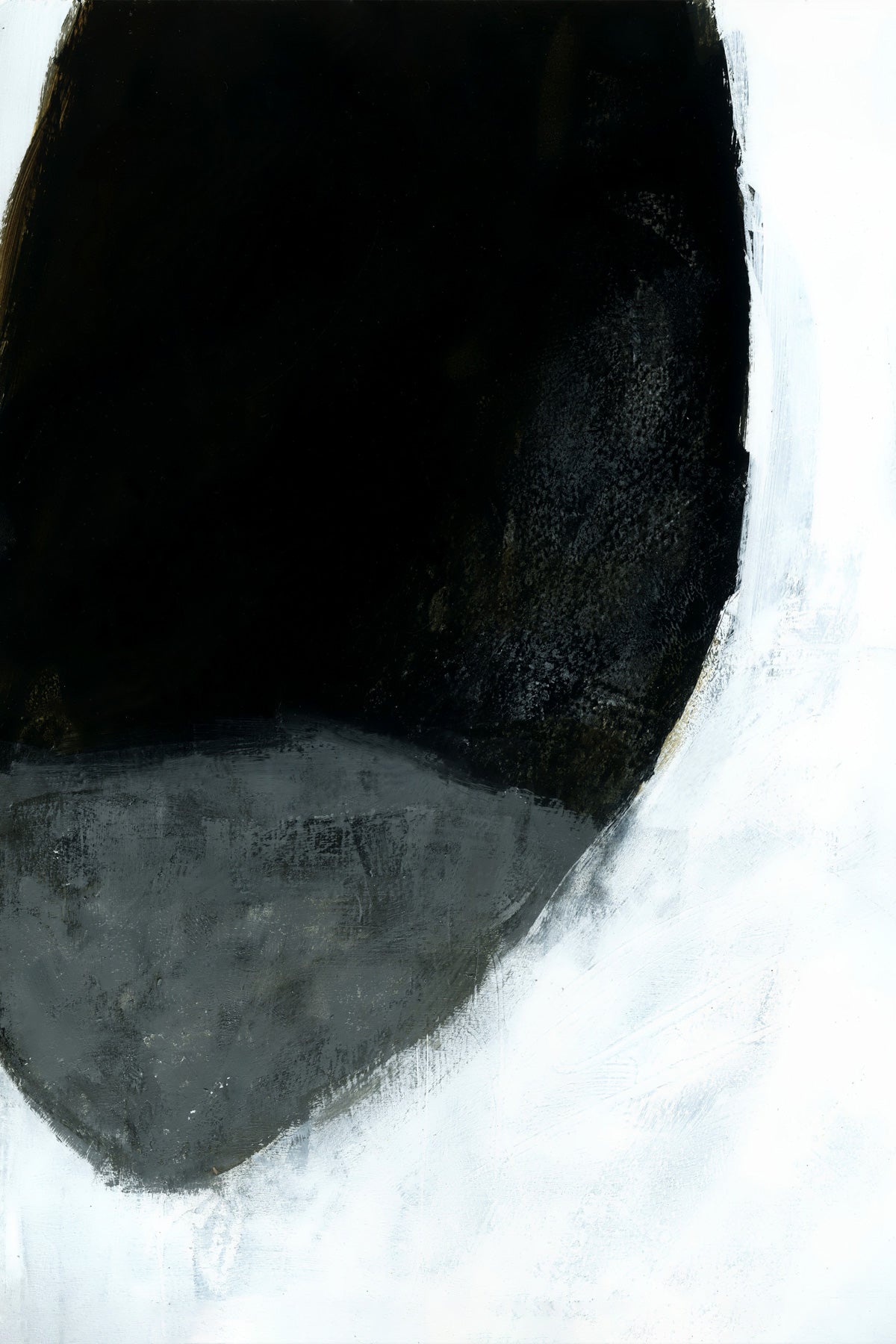 Contemporary abstract art in set | Black White Geometric | Mix media #650