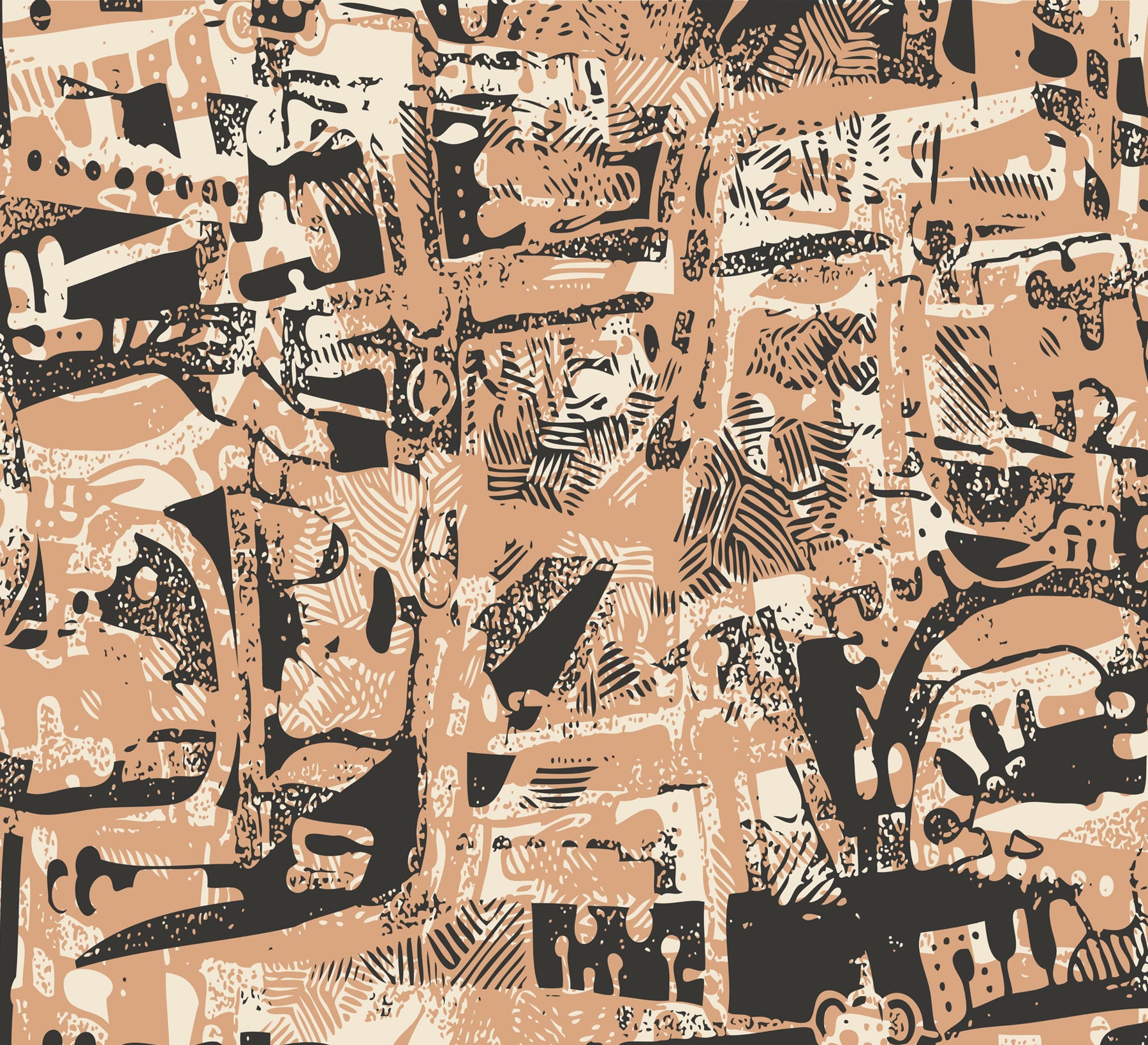 Contemporary art design abstract prints matching set - large canvas wall art #710