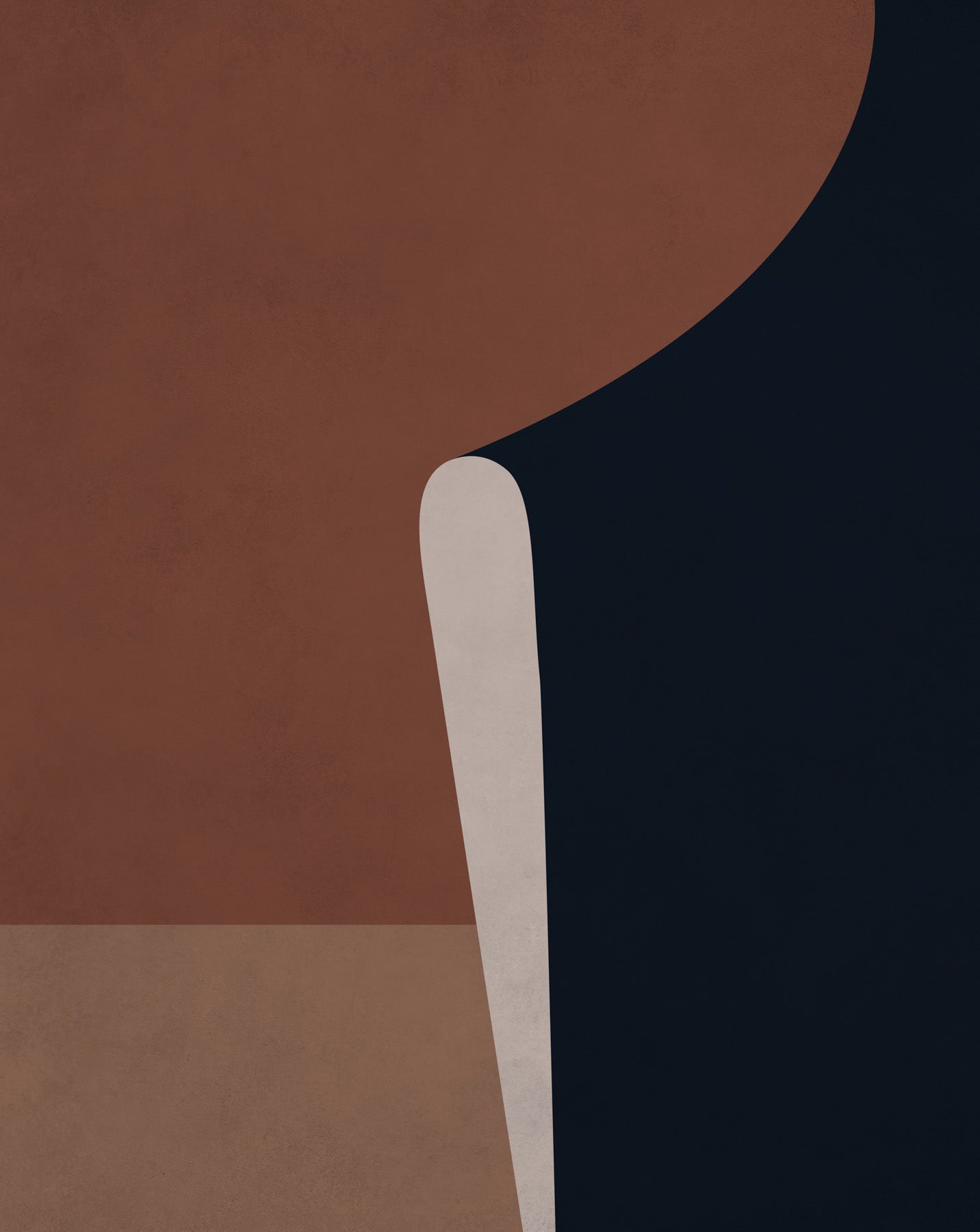 Oversize contemporary abstract art | Geometric Brown Beige Architecture #902