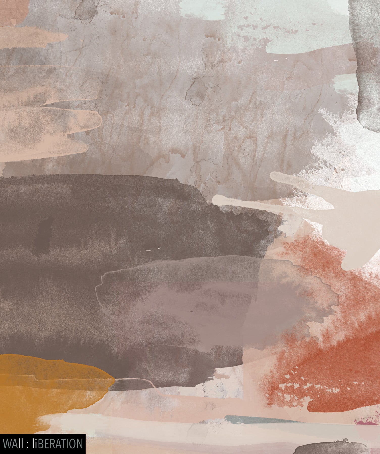 Abstract acrylic watercolor landscape | Set two | Sunset #917-918