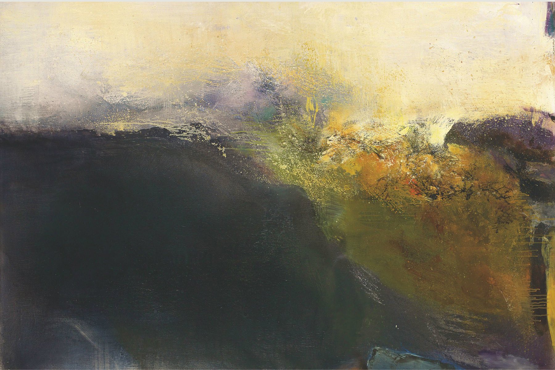 Abstract acrylic watercolor painting | Atmospheric phenomenon | Modern art #293