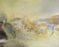 Misty Valley — Oversized Abstract Landscape canvas wall art