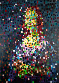 Modern Mona Lisa — Extra Large Abstract Portrait canvas wall art