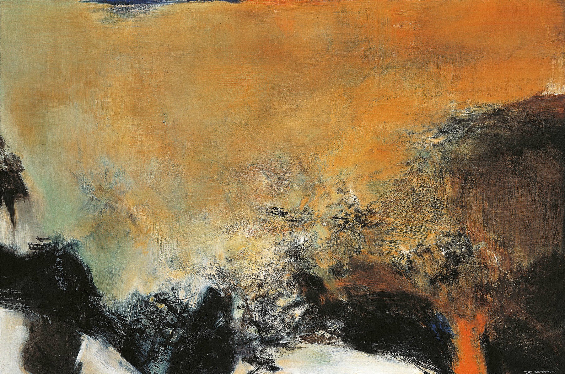 Abstract acrylic painting Artwork, Landscape modern art — view 2
