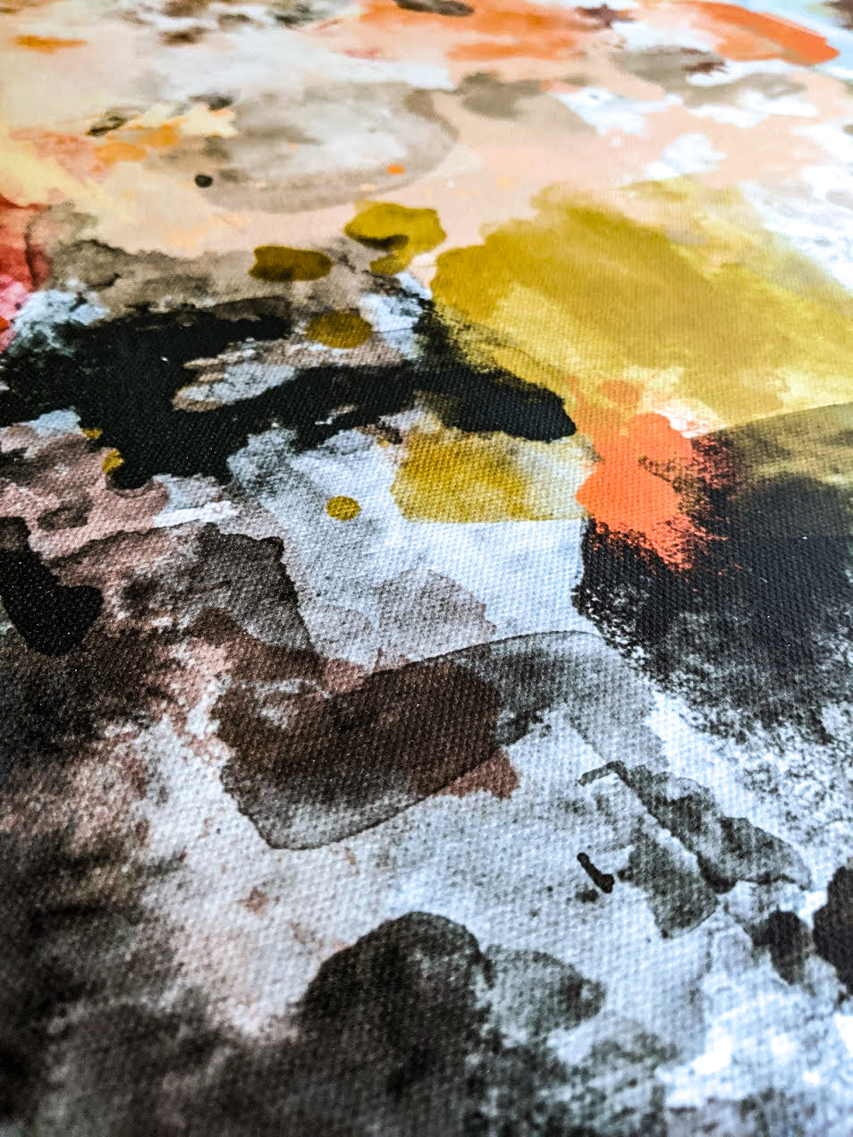 Abstract acrylic watercolor modern art print | Cherry Lake #22573