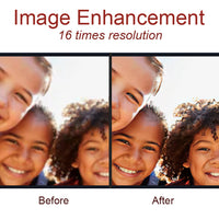 Image enhancement to print resolution — $5 with your order, reviewed by you before printing