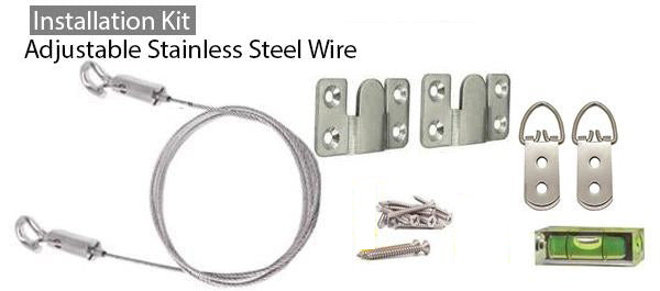 Installation Kit - Stainless Steel Premium for Large Artwork