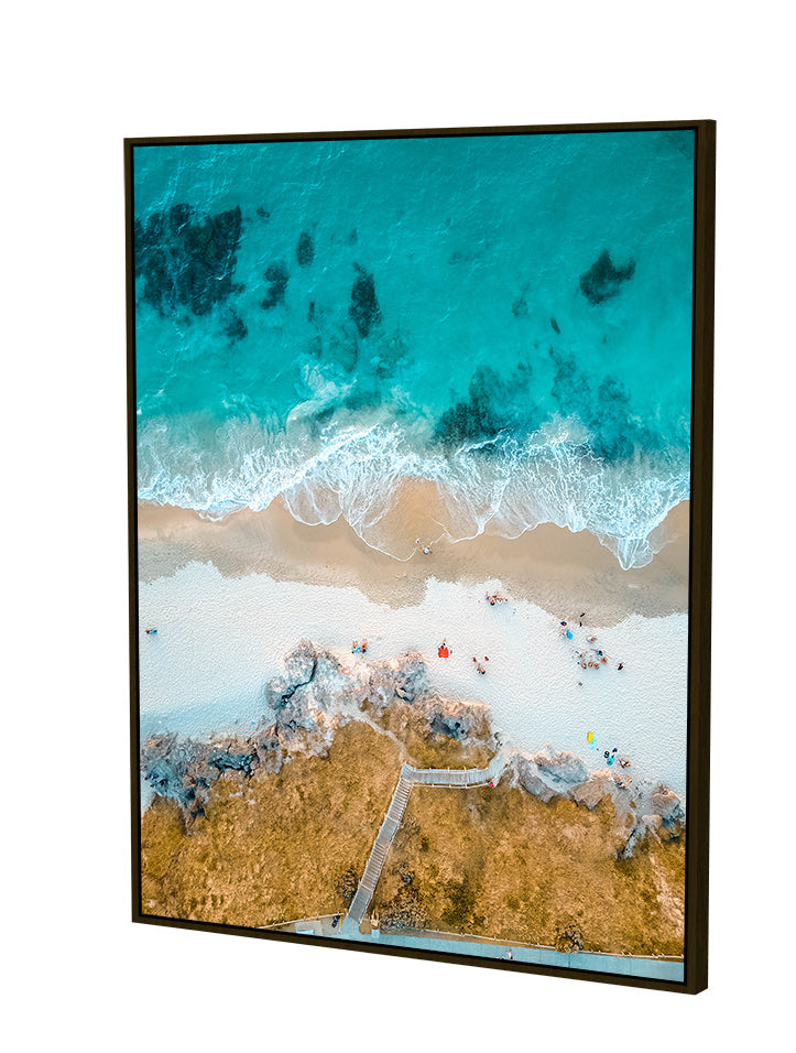 Blue summer 2 - oversize canvas art with floating box frame - Wall Liberation