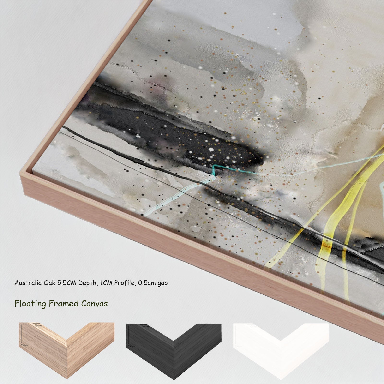 100332N floating frames — large canvas print