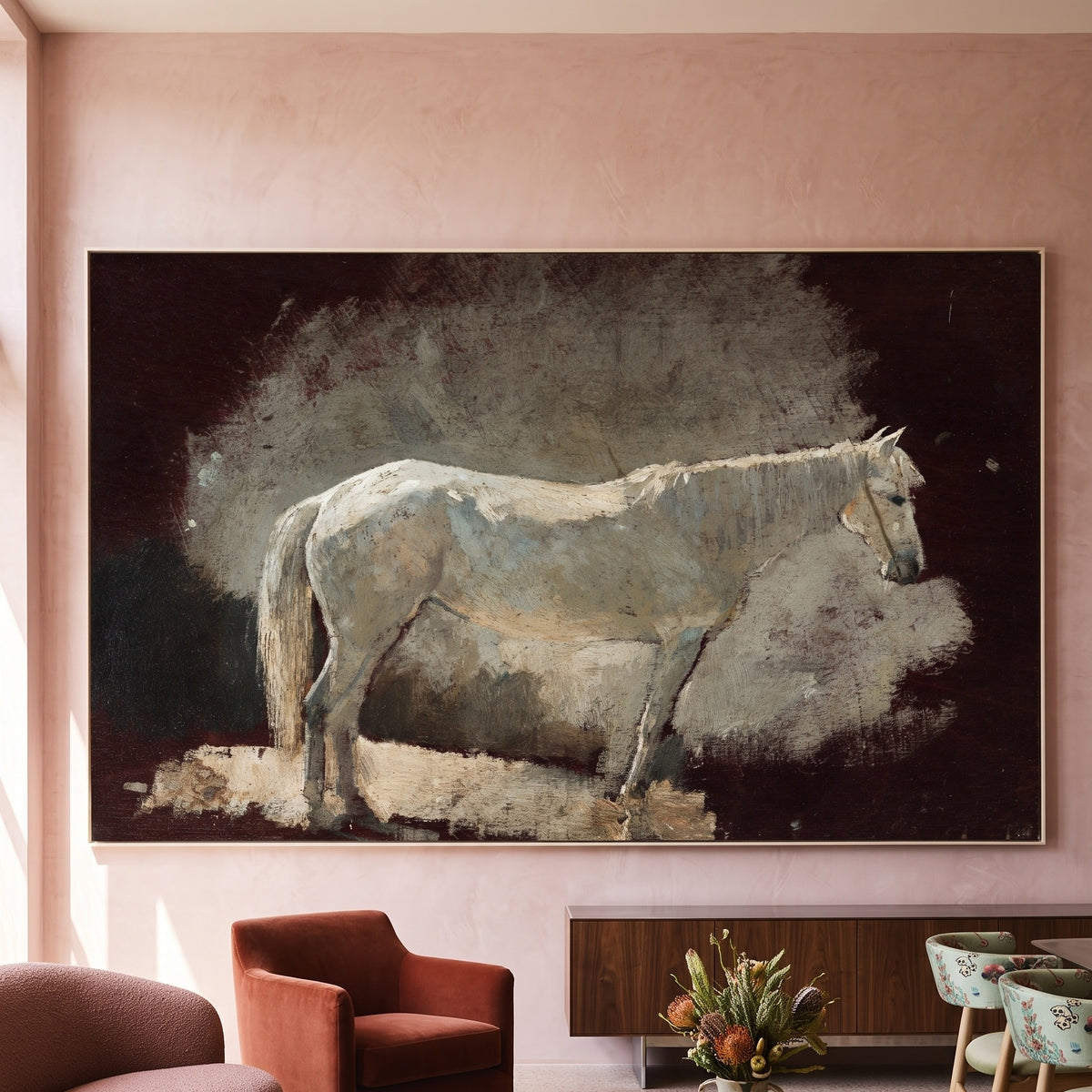 Winslow Homer | Big Brown Horse Canvas Wall Art | White Mare