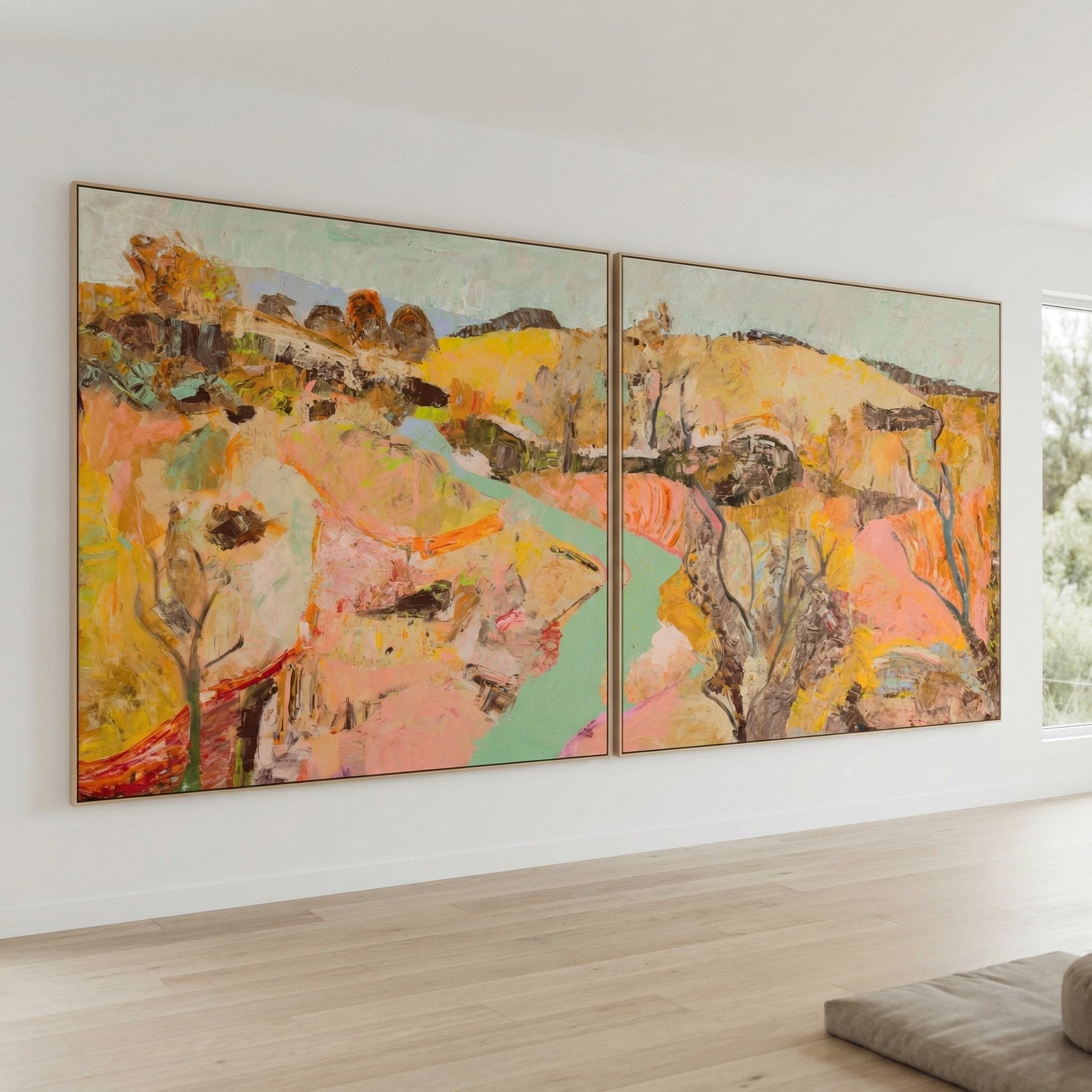 Albury, gold, pink, brown Limited Edition Print by Summer Jiang