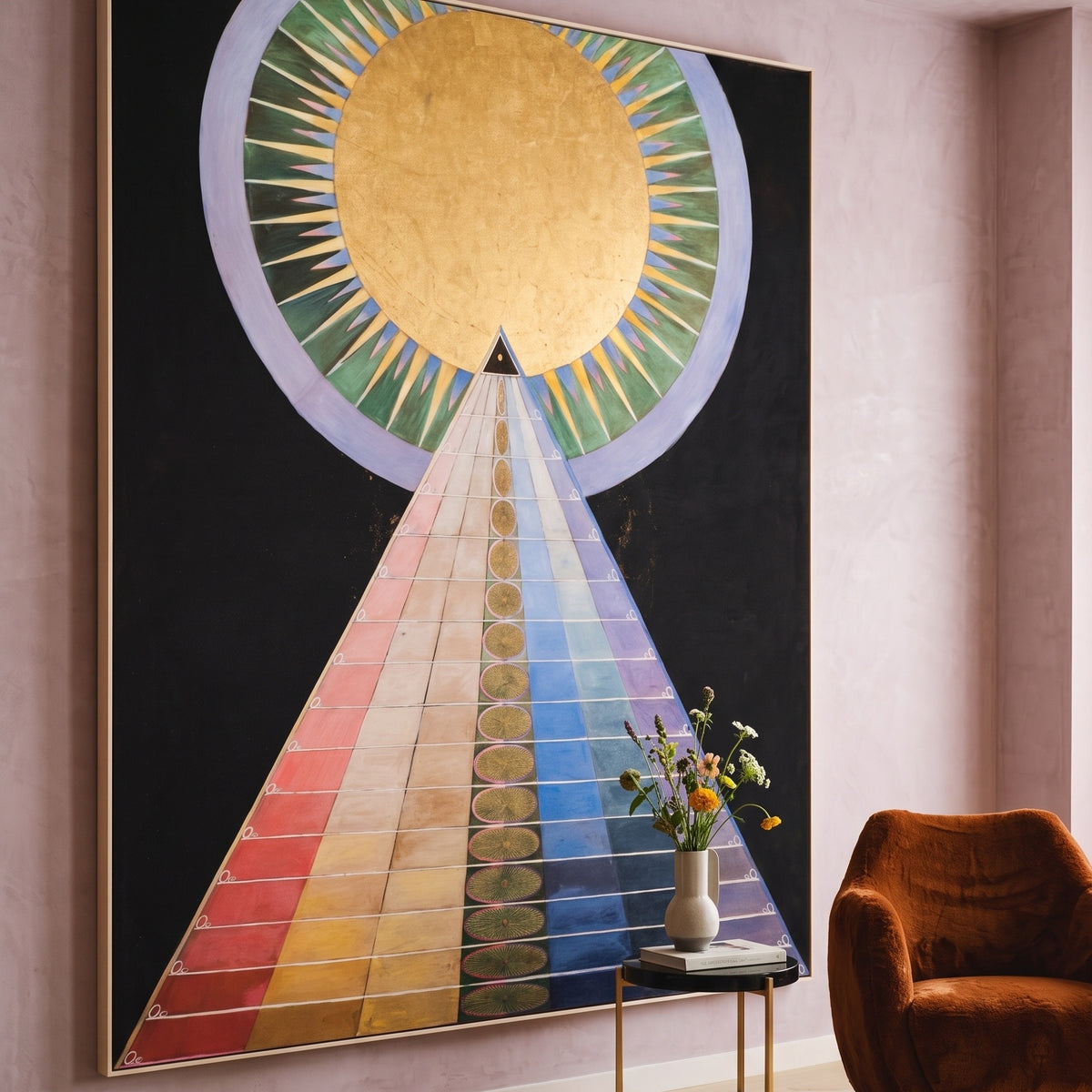 Hilma af Klint | Oversized Gold Abstract Wall Art | Altarpiece 1
