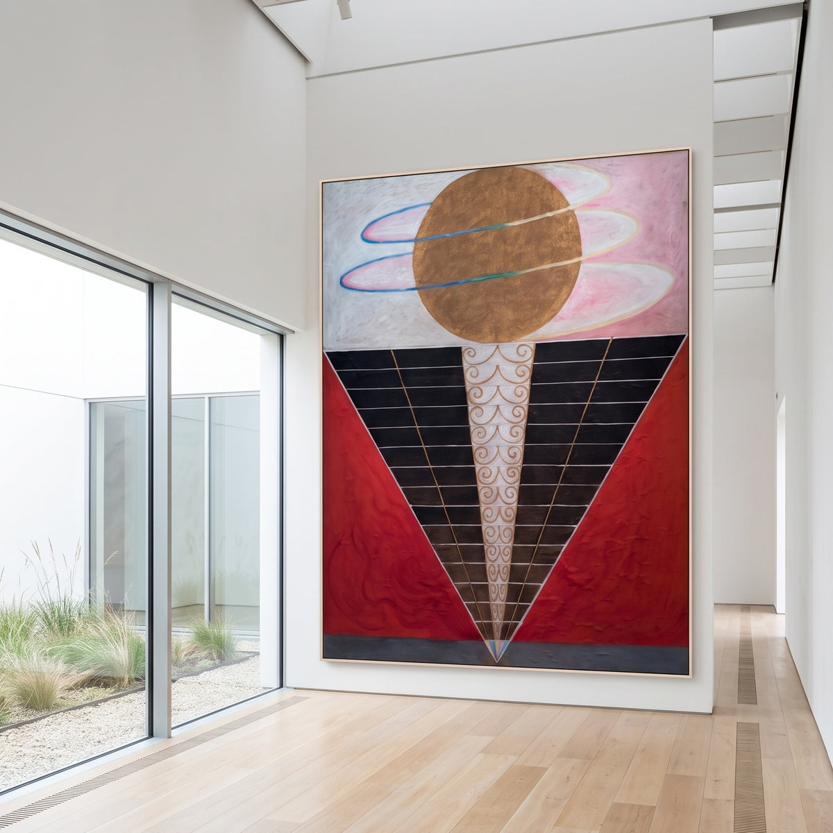 Hilma af Klint | Big Red Abstract Canvas Art | Altarpiece 2