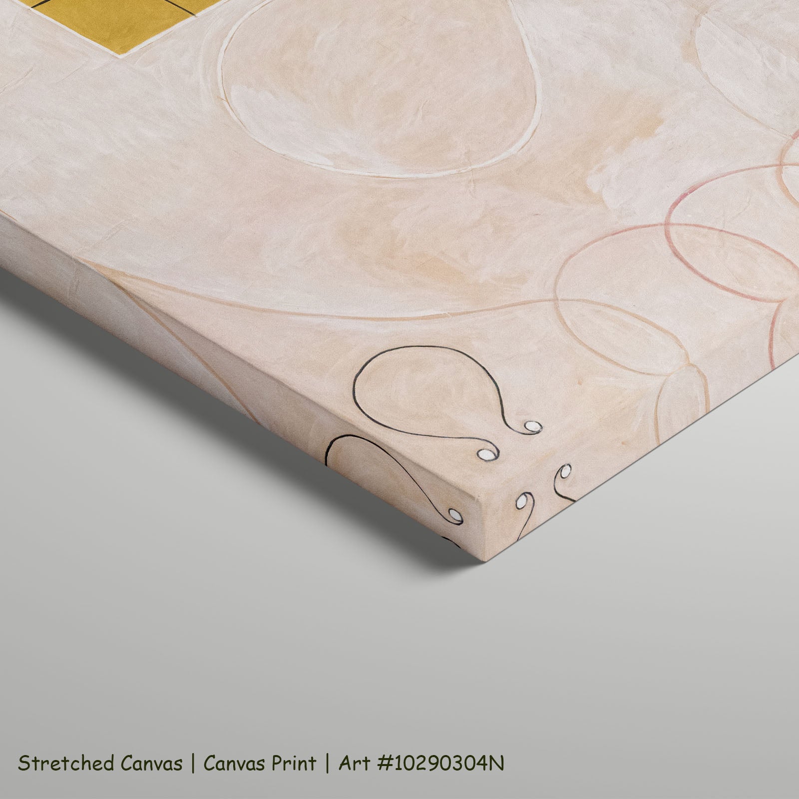 The Ten Largest, No. 10, Old by Hilma af Klint as a large stretched red and gold Geometric Abstract canvas print