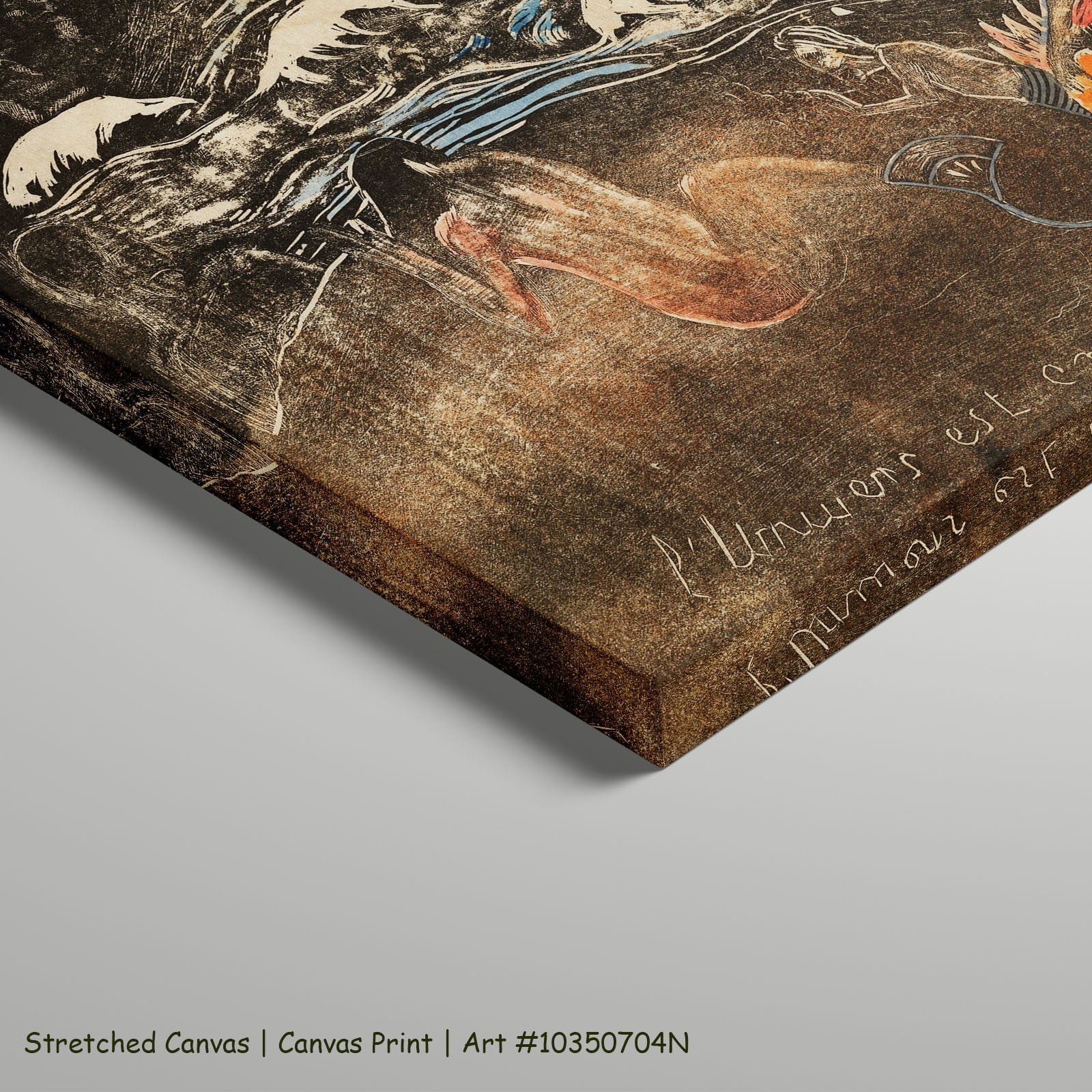 L’univers est créé, from the Noa by Paul Gauguin as a large stretched brown and black Symbolist canvas print