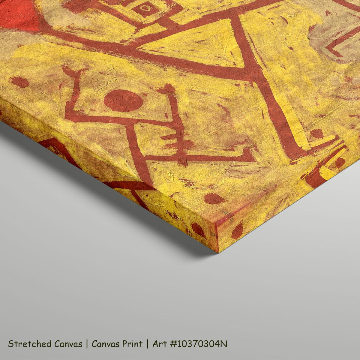 God of War by Paul Klee as a large stretched yellow and red Abstract canvas print