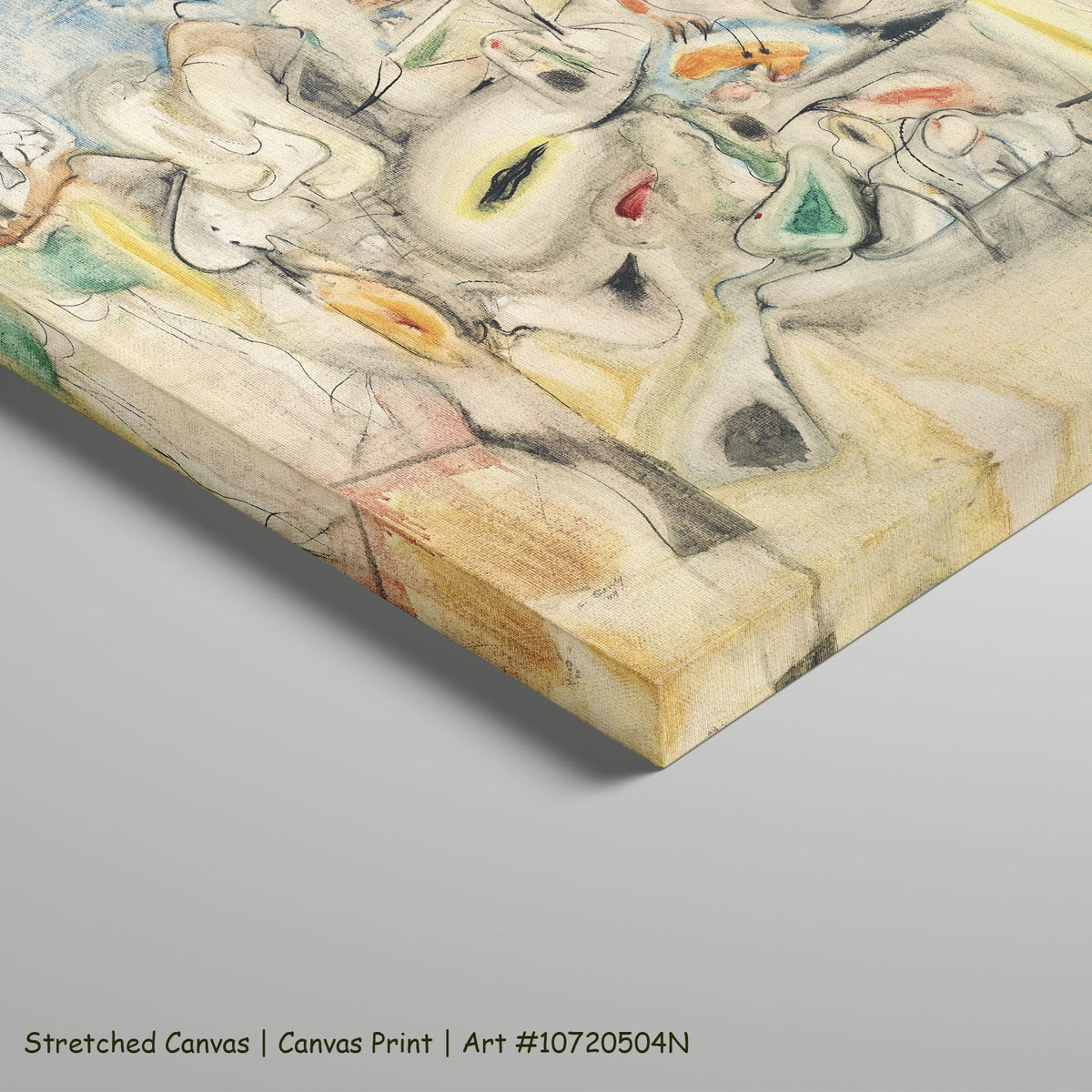 Good Afternoon, Mrs. Lincoln by Arshile Gorky as a large stretched yellow and green Abstract canvas print