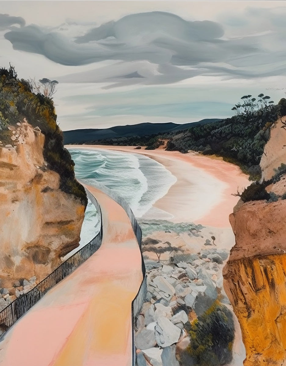 Landscape coastal painting | Great Ocean Road #2333