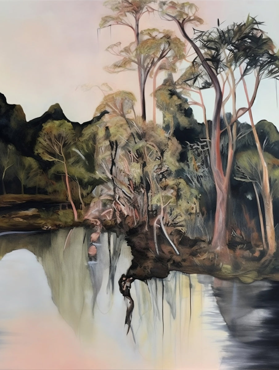 Contemporary abstract woodland portrayal | Murry Rriver #2335