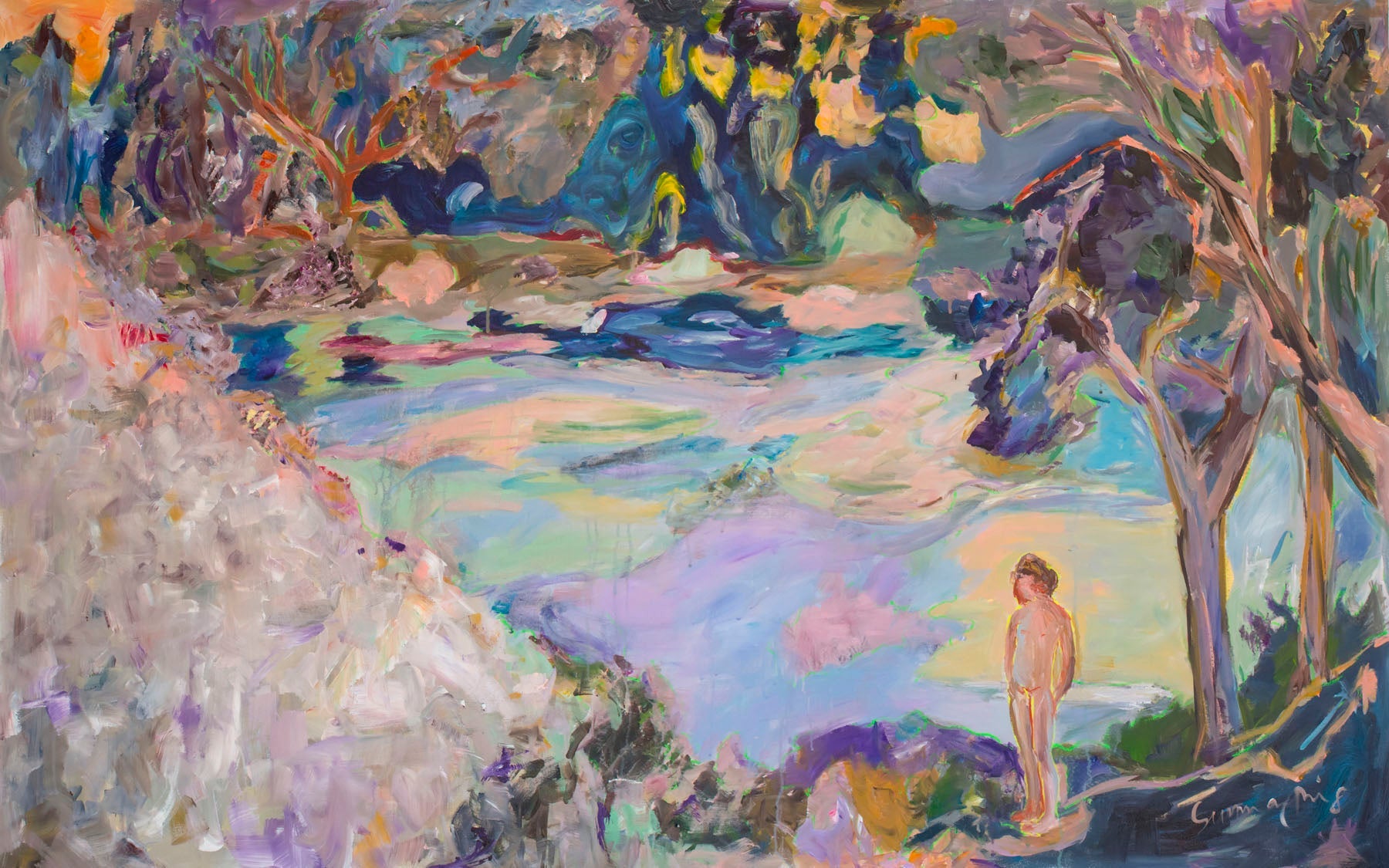 Accidental Knowing, pink, blue, purple Limited Edition Print by Summer Jiang