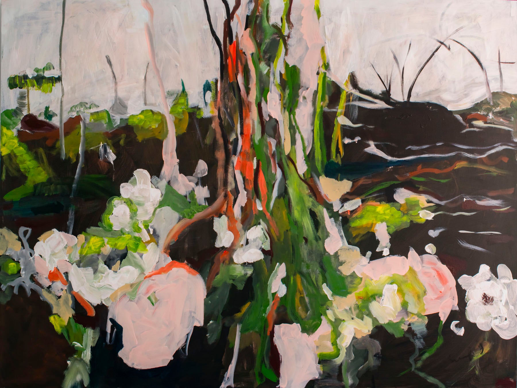 Rooted Presence, green, white, brown Limited Edition Print by Summer Jiang