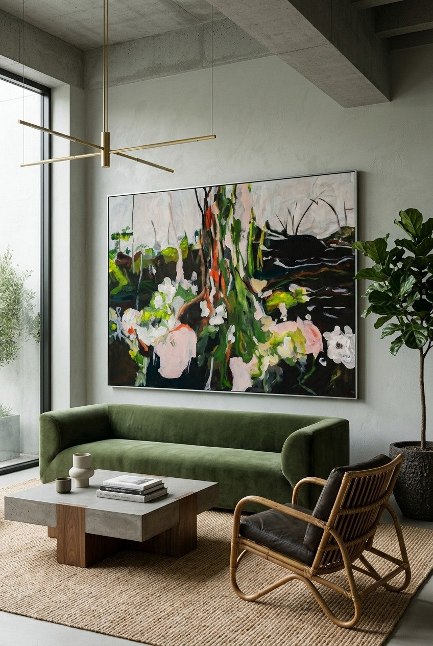 Rooted Presence | Limited Edition Large Scale Abstract Landscape Canvas Wall Art