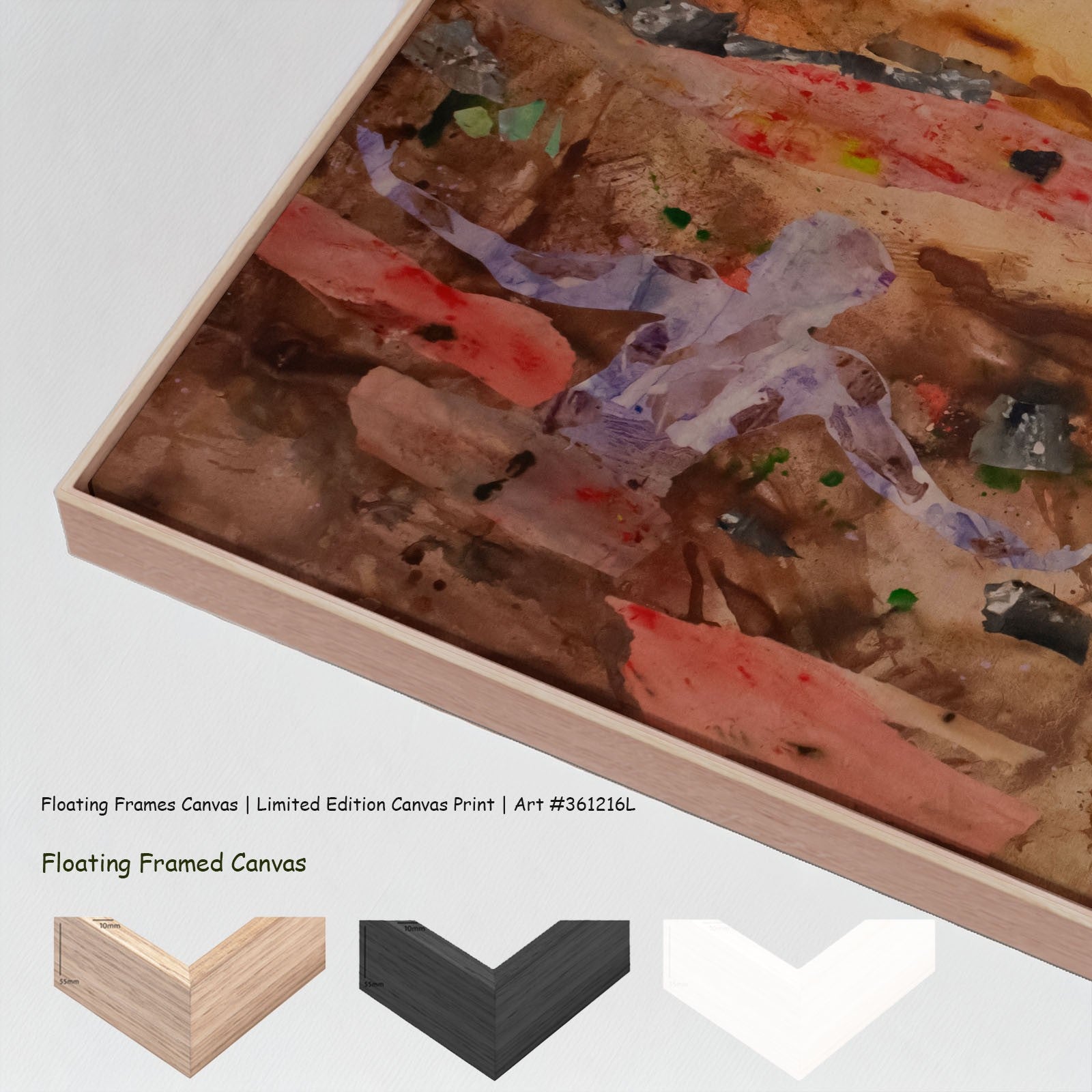 Walk Through Dawn Oversized canvas wall art with floating frame options