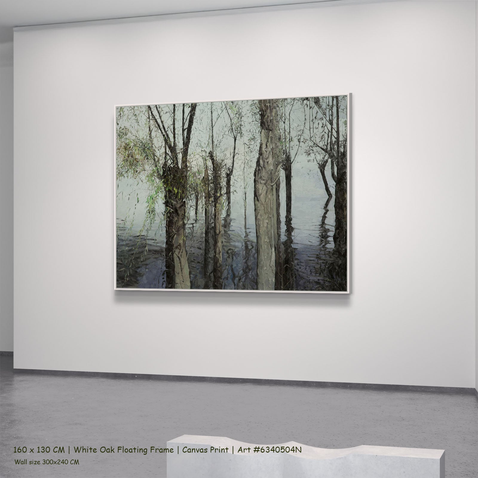 390N white oak — large canvas print