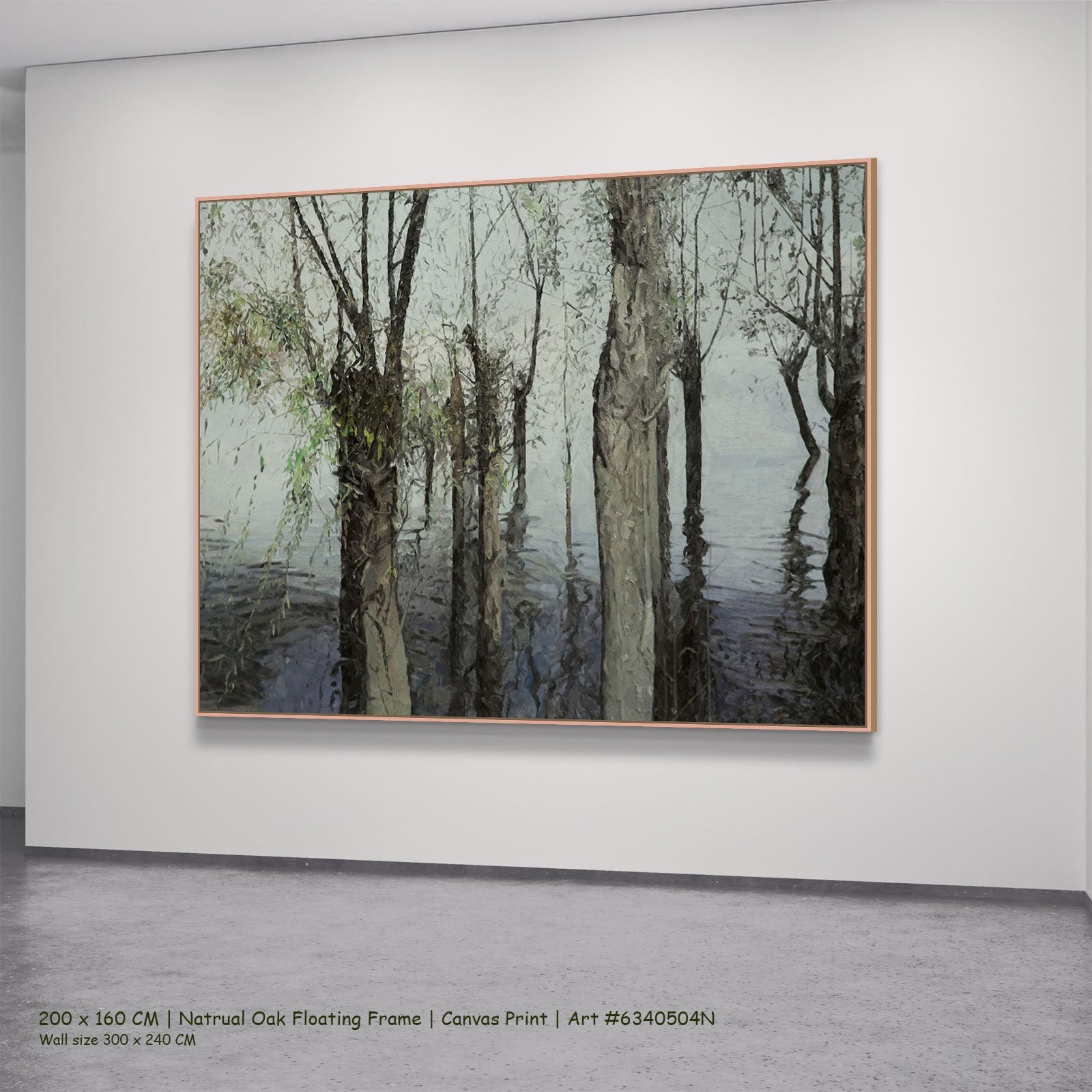 390N natural oak — large canvas print