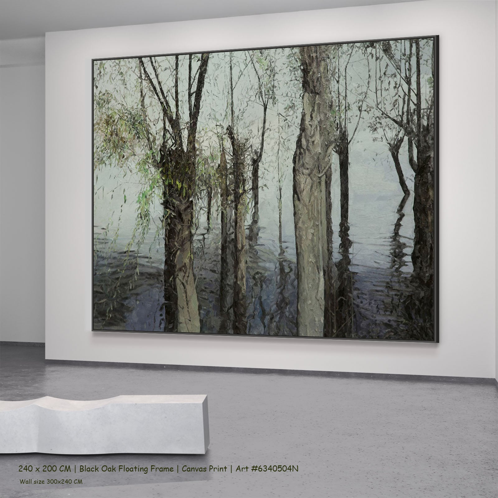 390N black oak — large canvas print