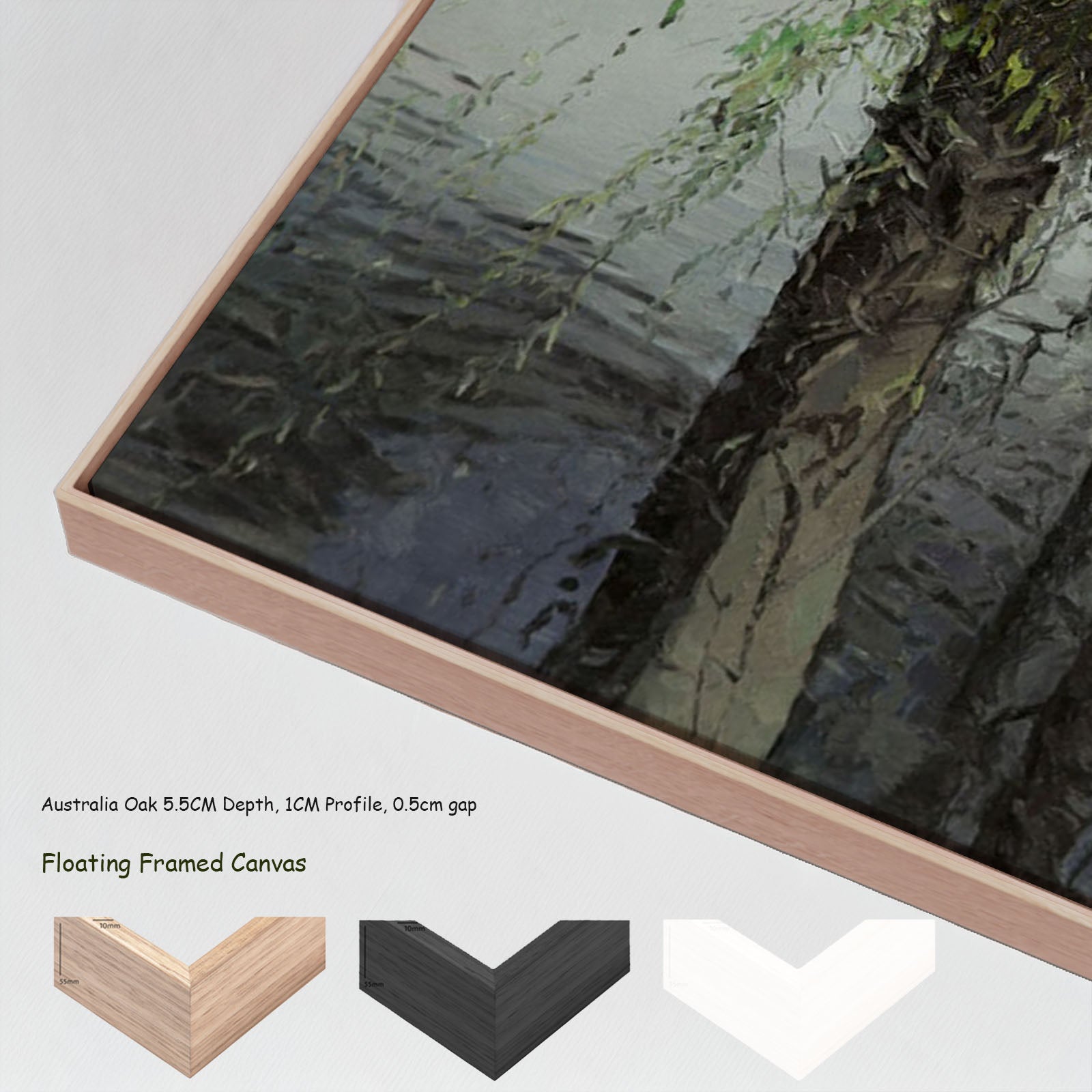 390N floating frames — large canvas print