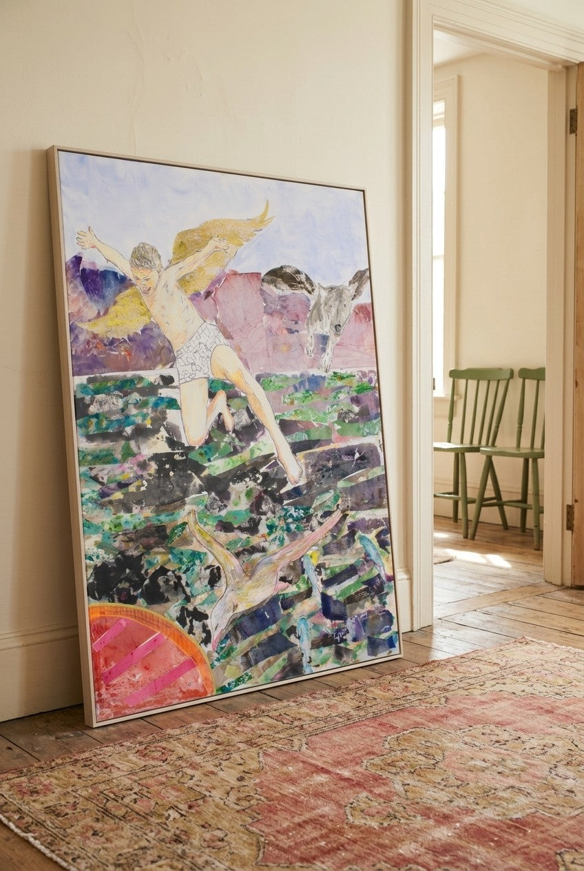 Leap of the Wild Heart | Limited Edition Large Abstract Canvas Art