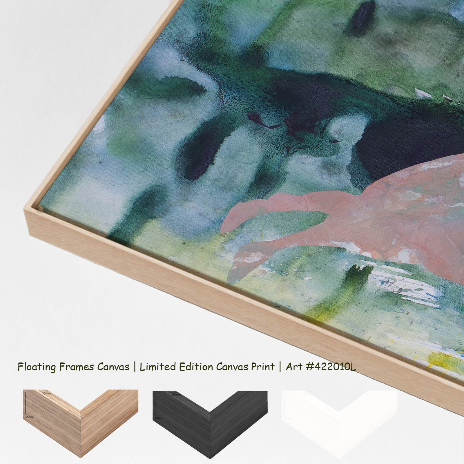 Unbreakable Large Scale canvas wall art with floating frame options